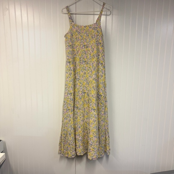 Black Tape Dresses & Skirts - Black Tape Floral Yellow Maxi Dress XL Stretch